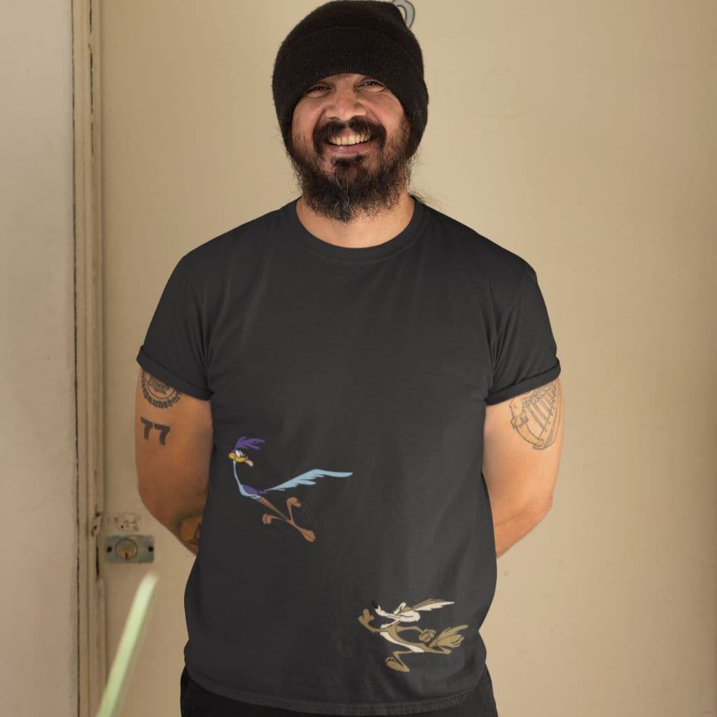 Camiseta Básica Ombro a Ombro Papaleguas e Coyote vibe anos 2000 Vintage