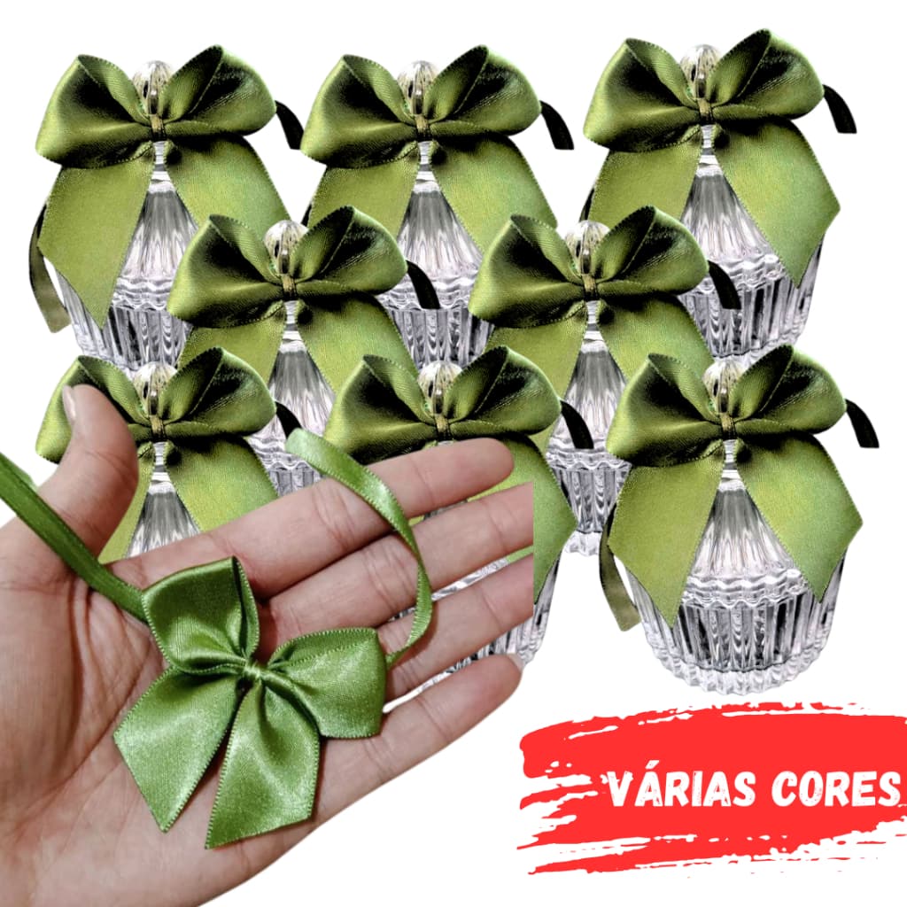 50 Laços para Mini Bomboniere + fita amarrar Lacinho Lembrancinha Maternidade Casamento Aniversário