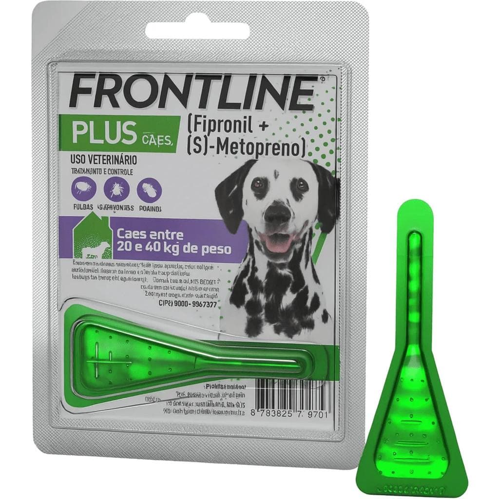 Frontline Plus 20 a 40 Kg Antipulgas e Carrapatos – 1 Pipeta