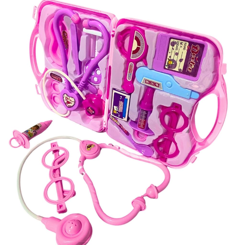 Conjunto Kit Maleta Infantil de Médico Enfermeira Doutora Para Menina Criança Médica - Educativo