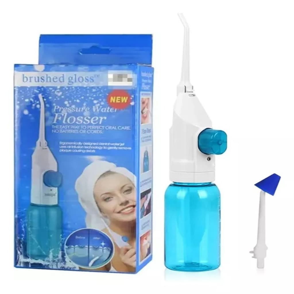 Limpador Oral Bucal Irrigador A Jato Dental Limpeza Dente Portátil Power Brushed Gloss