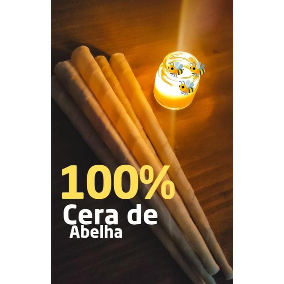 Cone Hindu Chinês – 10 Unidades | 100% Cera de Abelha | Cone Chinês | Vela Hopi | Ouvido Limpeza