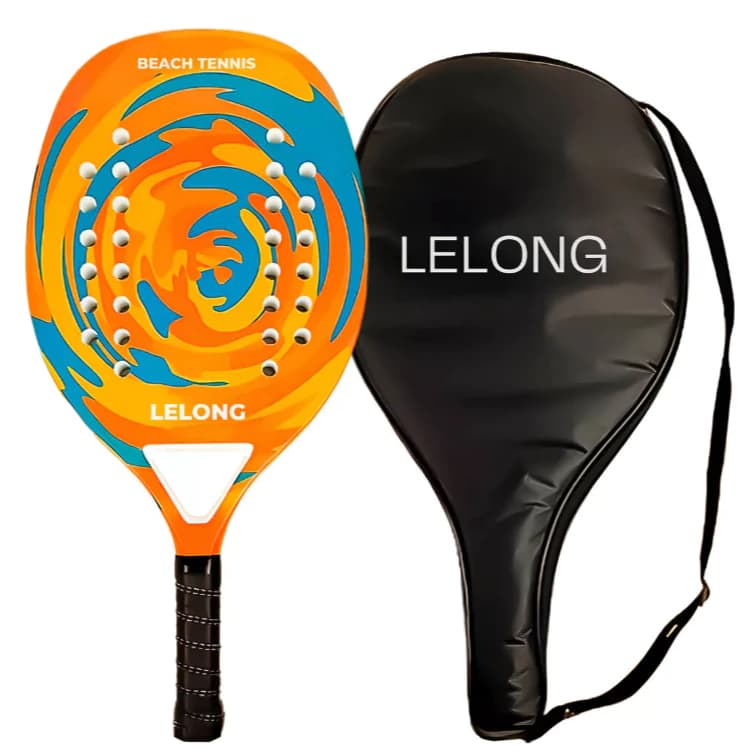 Raquete Beach Tennis Fibra De Carbono OIF-7005 com Bolsa Jogo