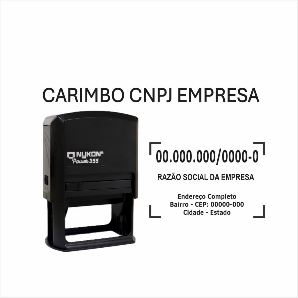 Carimbo CNPJ Empresa 60x40mm