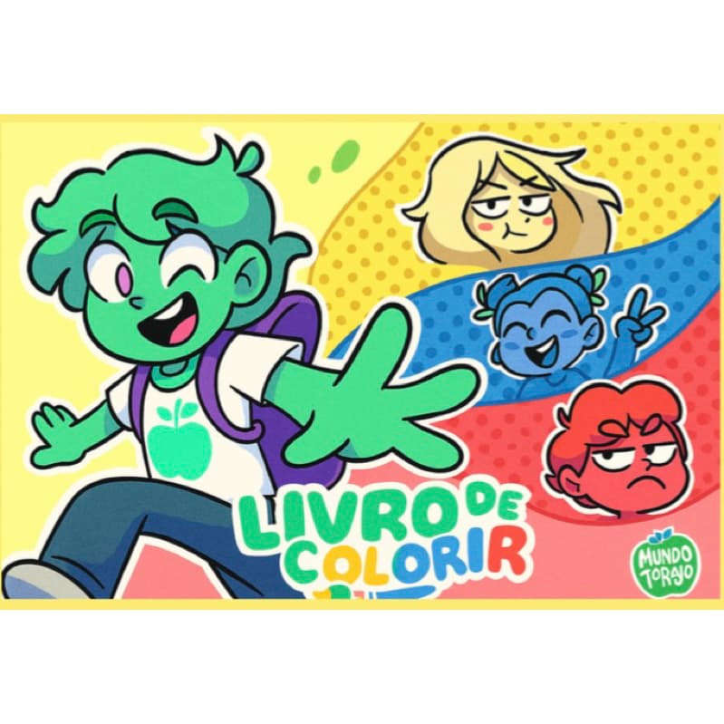 livro de colorir capa dura mundo torajo + acetato