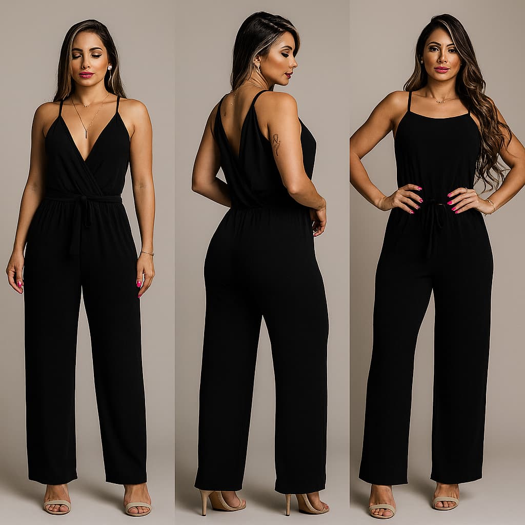 macacão mais vendidos envio rapido calça pantalona casual longo veste 2 versões laço na cintura novidade moda tendência