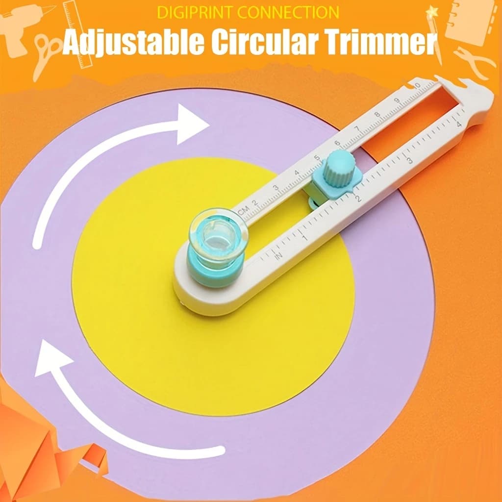 2-20cm Cortador Circular De Papel De Com Balança Ajustável Portátil Para Composto