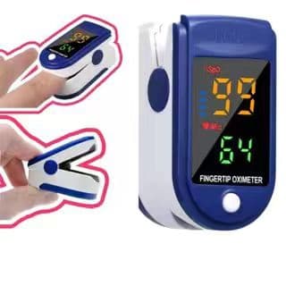 KIT1 Oxímetro de Dedo de Pulso Digital Batimento Cardíaco Monitor de Frequência