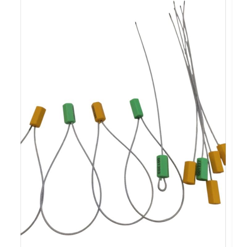 Kit 10 Lacres de Segurança Numerado 32cm Cabo de Aço Modelo Cadeado 15511