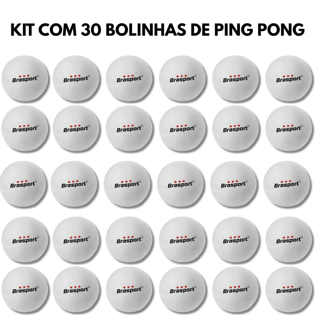 Kit 30 Bolinha de Ping Pong Tênis de Mesa Bola 40mm