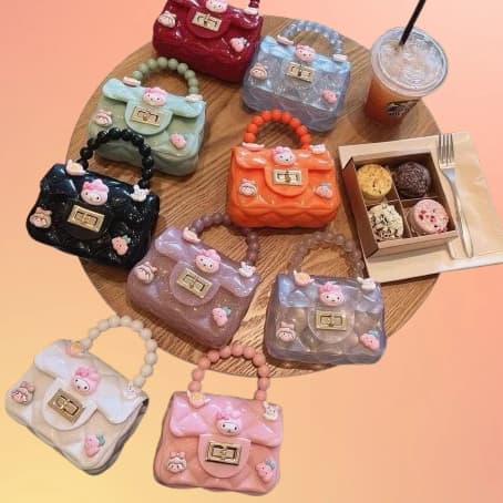 ASALOOG BOLSA TOTE PEROLAS COM PINGENTES ADULTO E INFANTIL MINI C125906