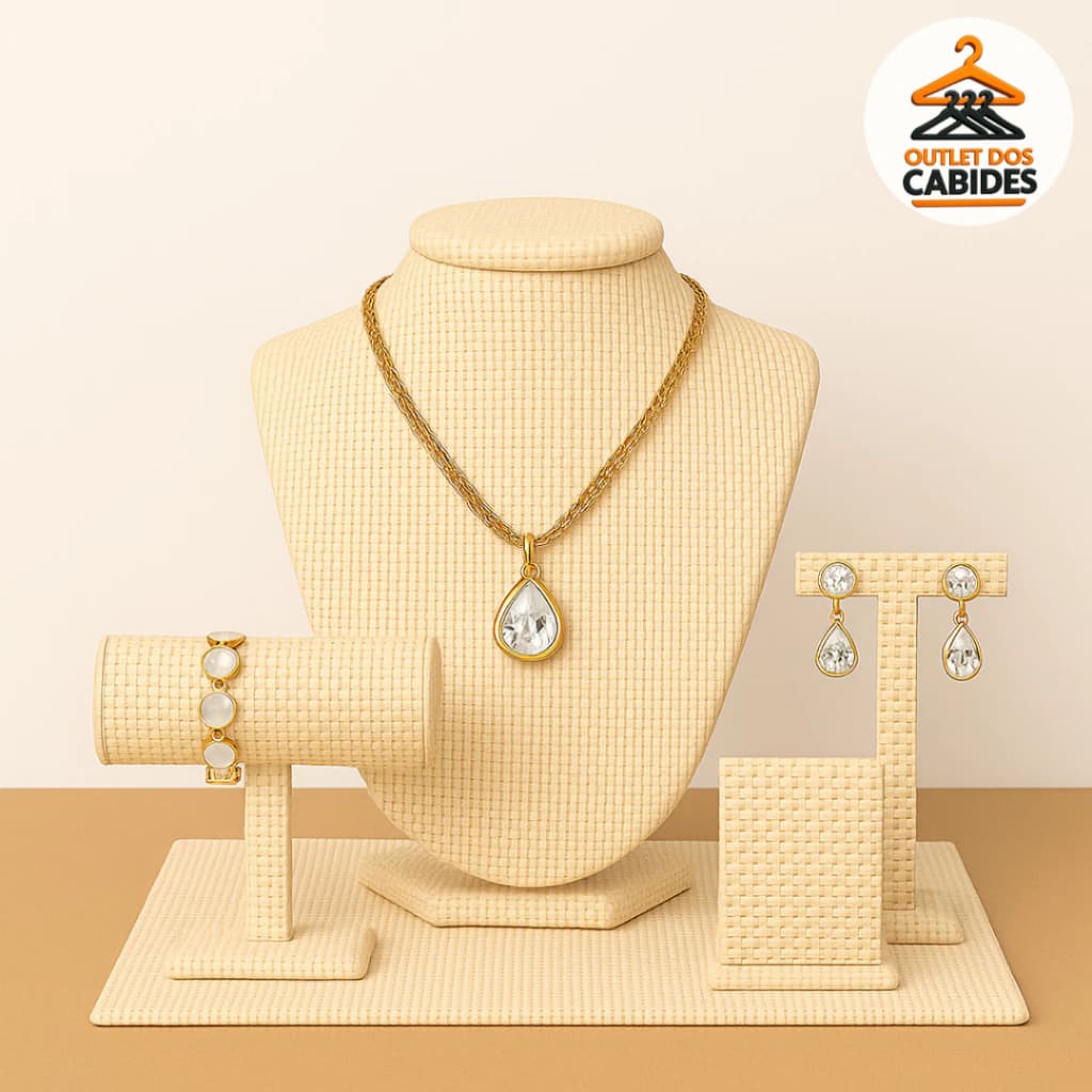 Kit Expositor De Joias Colar Brinco Pulseira Relogio Display Vitrine Loja Bijuteria Luxo Acrílico
