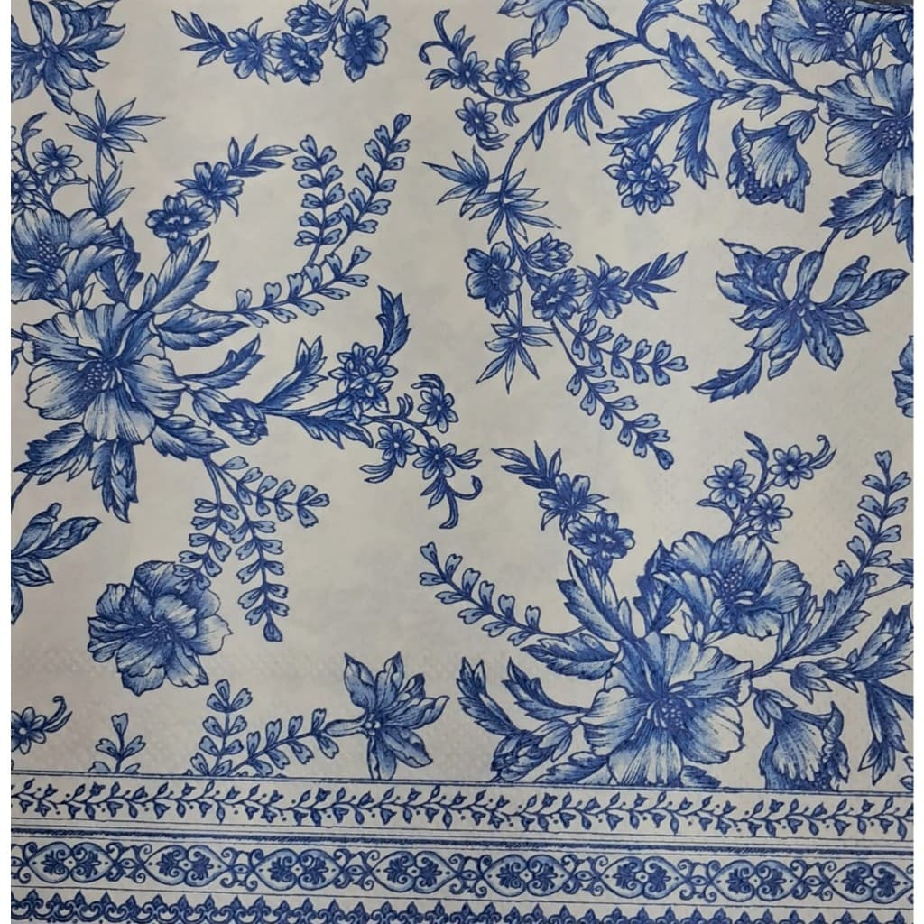 Kit 5 ou 2 folhas Guardanapo para Decoupage Flores, Azul, Branco. Guardanapos Toalhas de Papel Artesanato Decoupagem