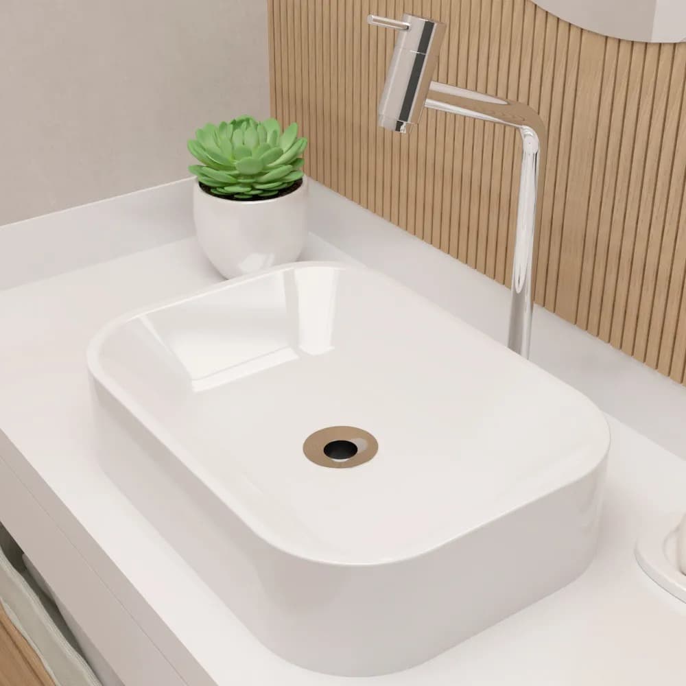 Cuba Retangular 38x29 Cuba De Sobrepor Cuba Para Lavabo Banheiro Plastico Resistente