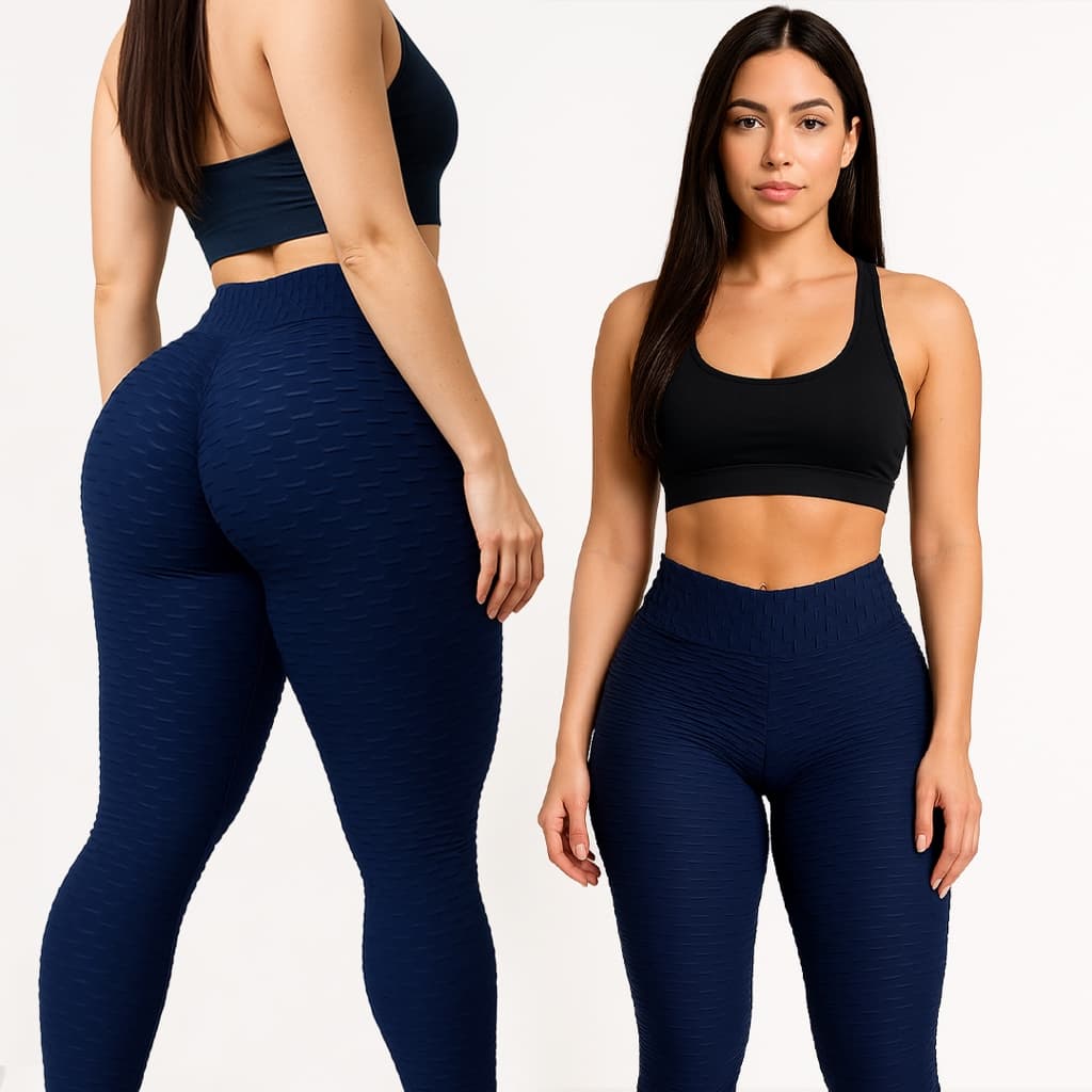 Kit 2 Calça Legging Bolha Cinza + Cores Suplex 3D Compressão Cós Alto Empina Bumbum Fitness Textura