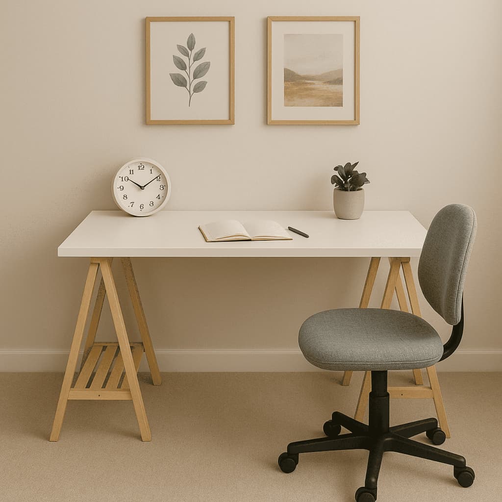 Cavalete Madeira Pinus O Par 75x50cm com Base - Suporta 80Kg