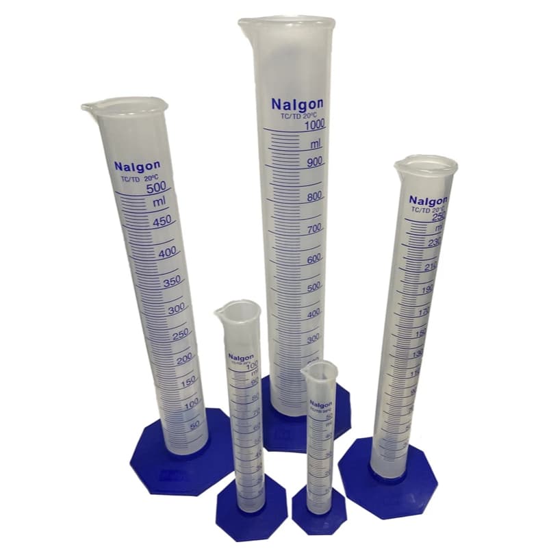 PROVETA DE PLÁSTICO GRADUADA VARIOS TAMANHOS BASE HEXAGONAL PP + BRINDE