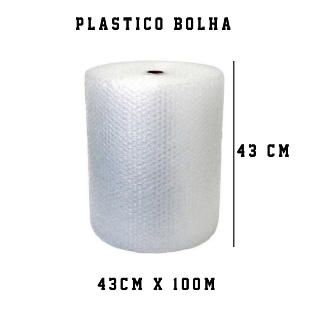 Plastico Bolha 43cm x 100mts Kit 3 Un Alta Qualidade