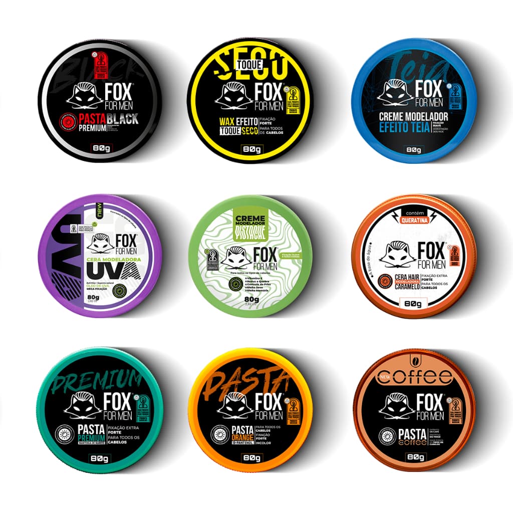 PASTA FOX FOR MEN 80GR - ESCOLHA E MONTE SEU KIT FOX