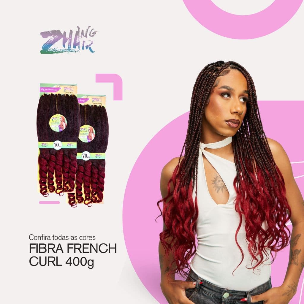 French Curl Cabelo Trança Caracol Fibra Premium