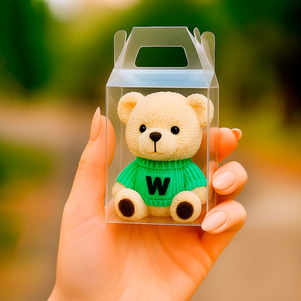 Caixa PVC para relógio digital. Embalagem maleta de acetato para lembrancinha, aniversário e brindes