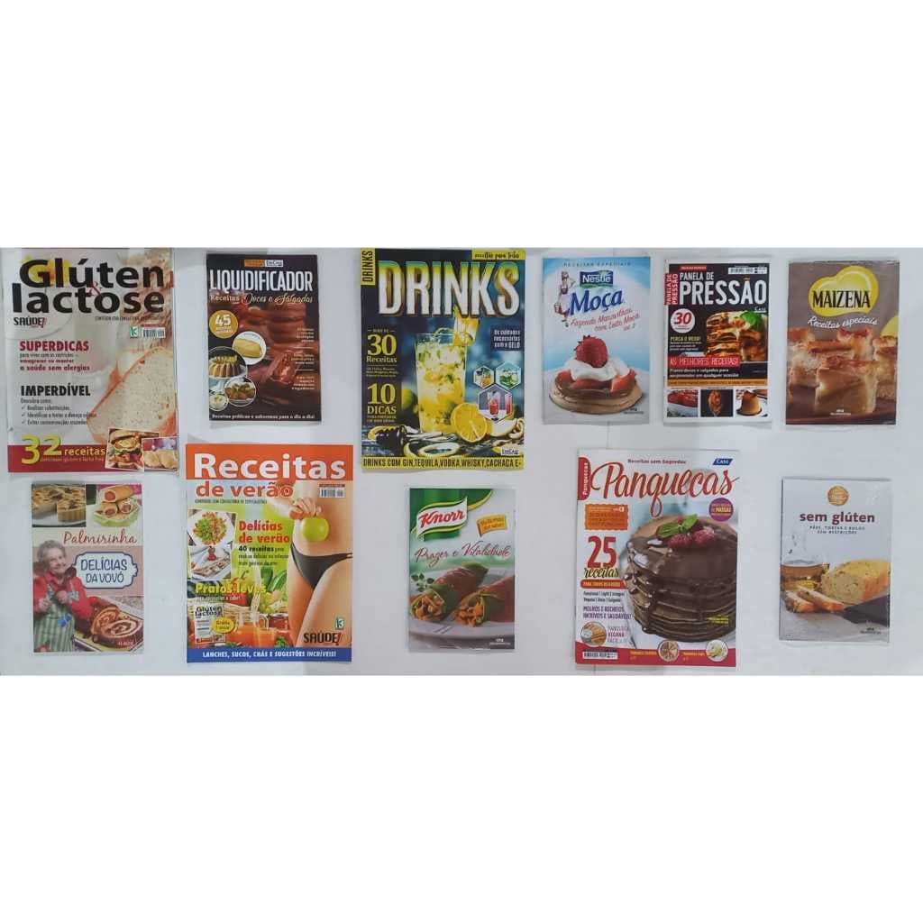Kit 11 Livros RECEITAS DOCES E SALGADOS