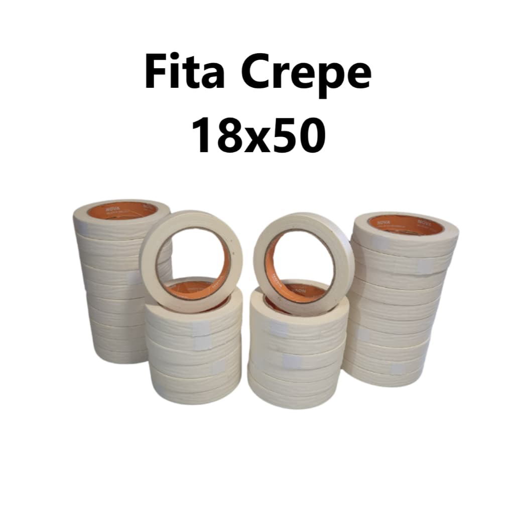 Fita Crepe Branca 18x50 com 30 Rolos