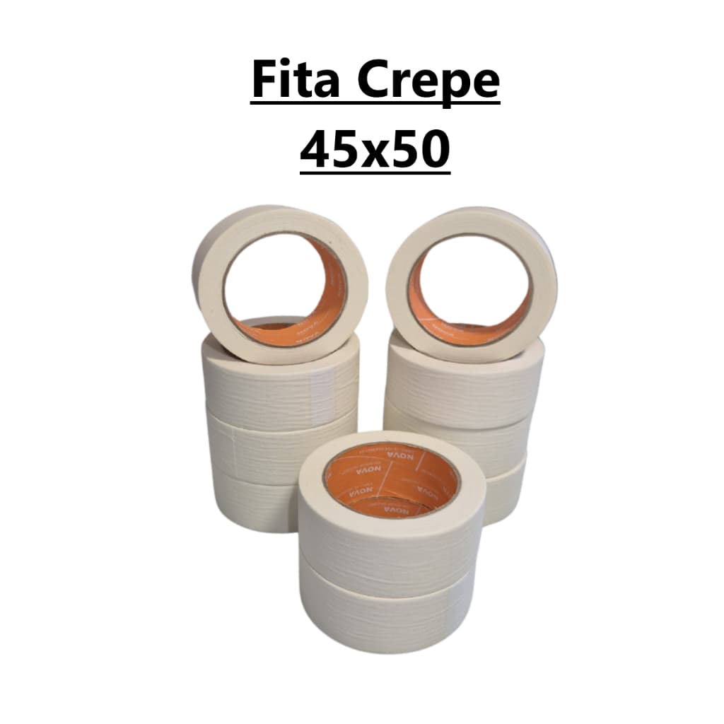 Fita Crepe Branca 45x50 Metros 30 Rolos
