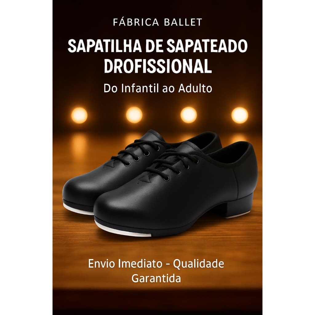 Sapato de Sapateado com Cadarço Profissional 302t – Queima de Estoque Não teremos reposição.