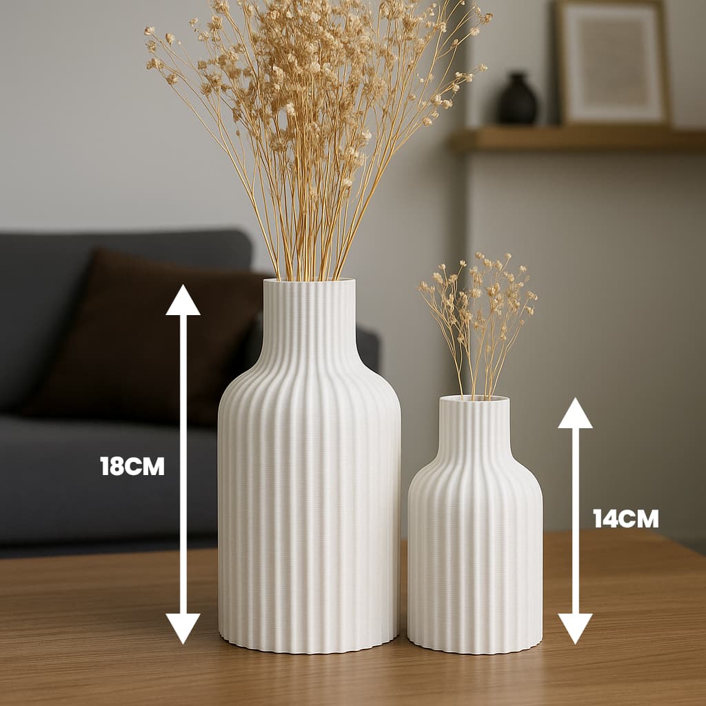 Kit 2 Vasos Decorativos Modernos Minimalistas - Design Elegante para Sala, Quarto e Escritório