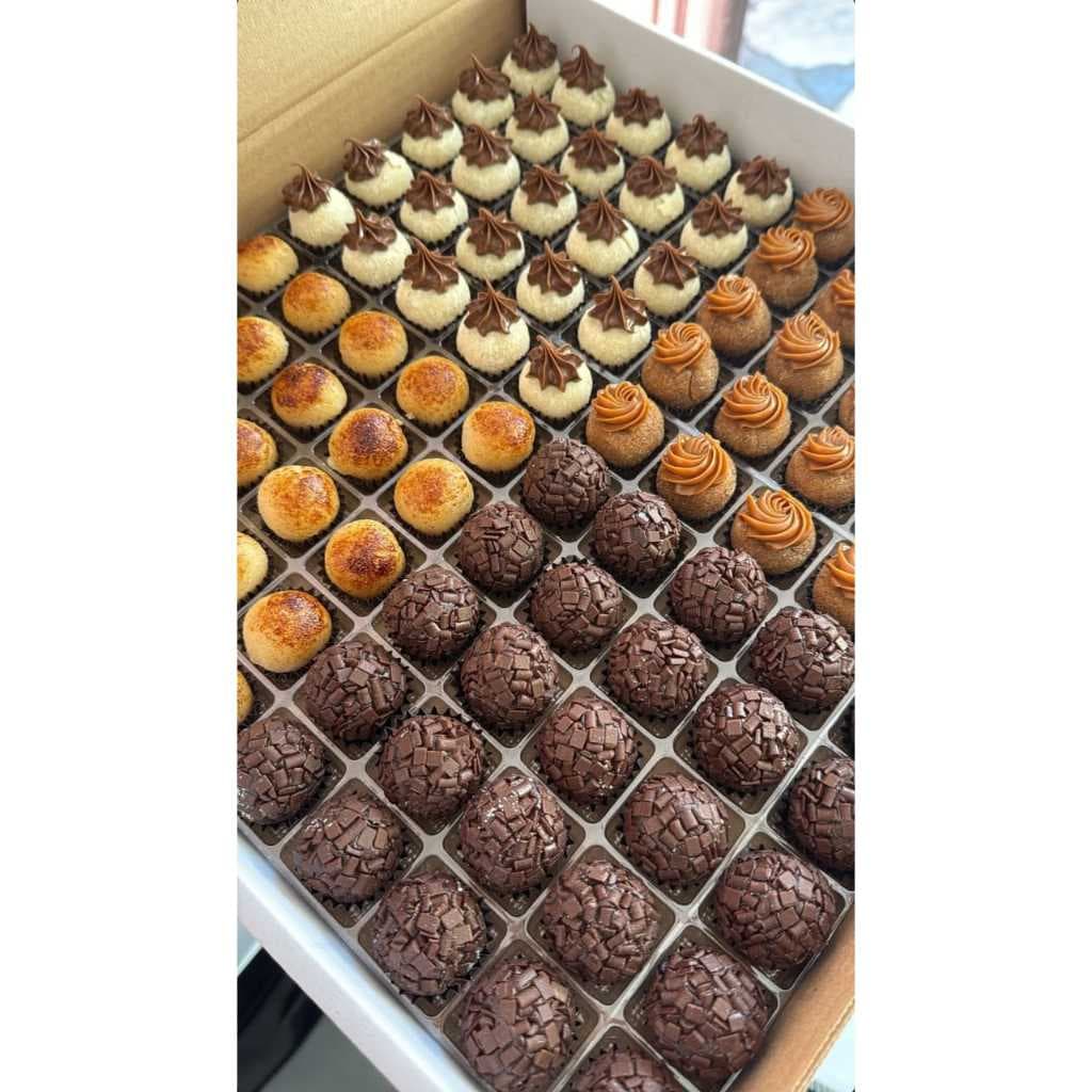 10 Caixas Para Doces Salgados - Caixa Quadrada