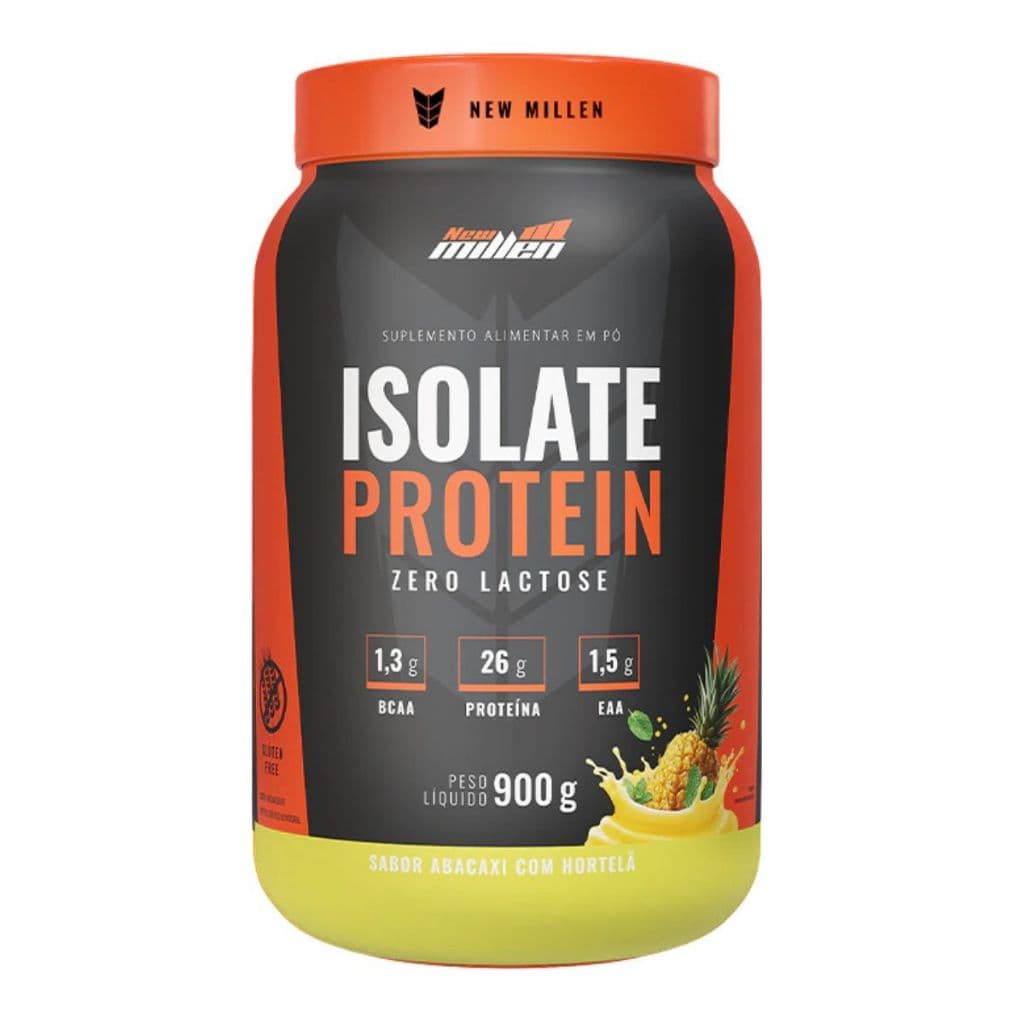 Whey Isolado Zero Lactose Suplemento em Pó 900g New Millen