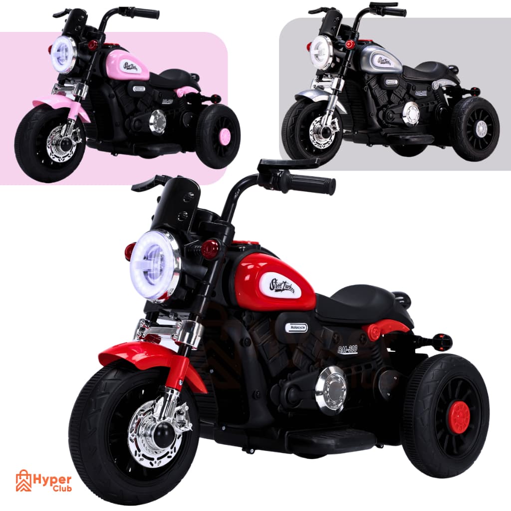Moto Elétrica Infantil Brinquedo Elétrico Harley Led e Bateria 6v até 30 kg Sem controle