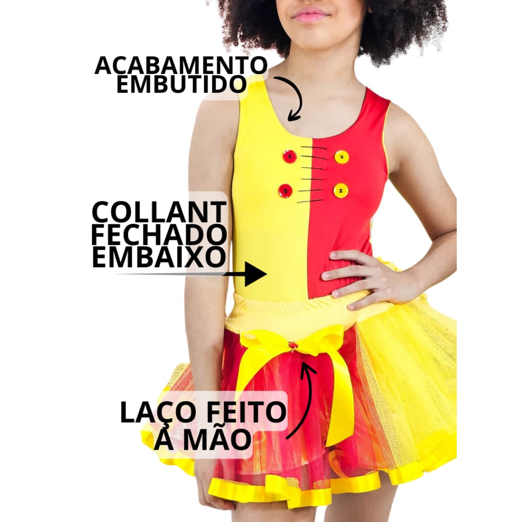 Fantasia similar EMÍLIA  infantil e adulto para festa com saia de tule até o tamanho 46