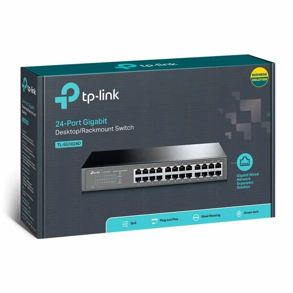 Hub Switch TP-Link TL-SG1024D Gigabit 24 Portas RJ45 10/100/1000 Nota Fiscal