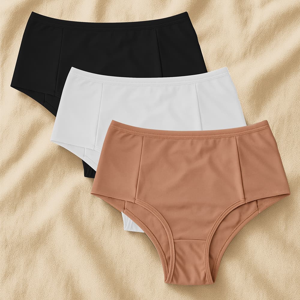 Kit 3 Calcinhas De Algodão Pós Parto Pala Dupla Cós Alto – Cotton Premium, Confortáveis e Modeladoras