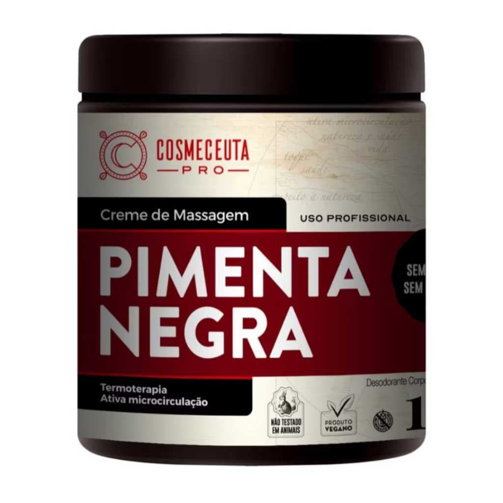 Creme de Massagem Pimenta Negra 1kg - Cosmeceuta