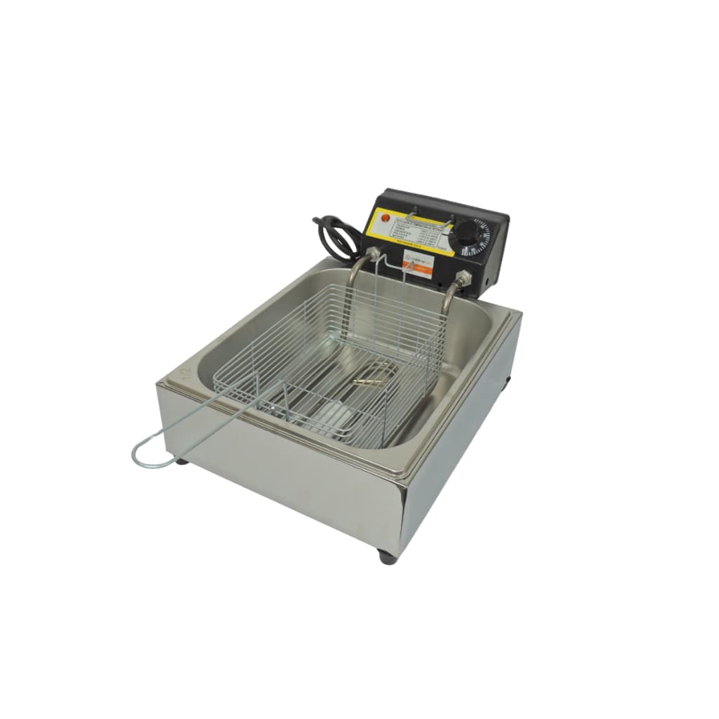Fritadeira Elétrica Inox Cuba 5l Óleo Econômica Profissional P/ Pastel Batata
