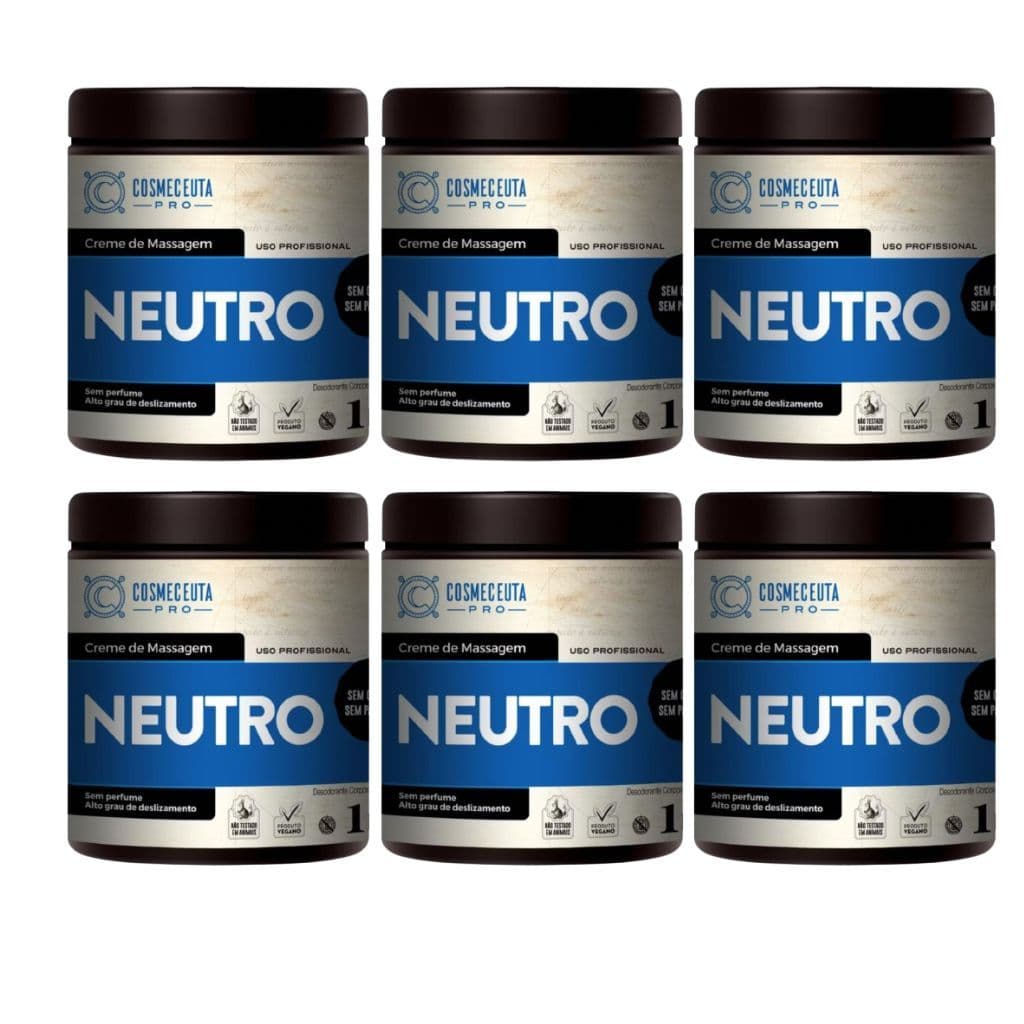 Creme de Massagem Neutro 1kg (6 Unidades) - Cosmeceuta
