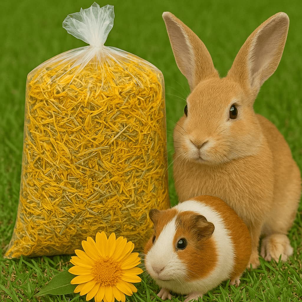 Feno de Tifton Saborizado - 1kg - Calêndula