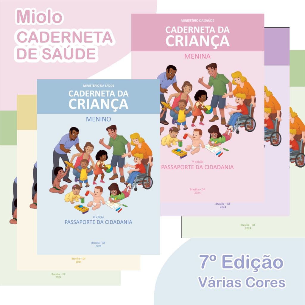 Miolo Impresso Caderneta de Saúde Vacina Vacinação 7º Edição
