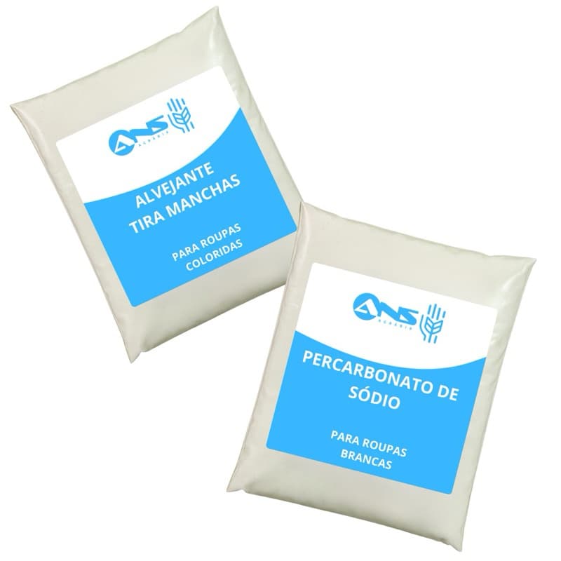 Kit Eficaz: Tira Manchas Alvejante 1kg + Percarbonato de Sódio 1kg para Limpeza Poderosa!