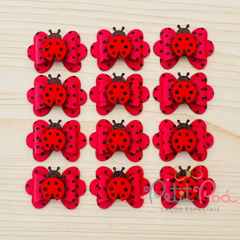 ADESIVO PET LAÇO JOANINHA - BANHO E TOSA (12 UNIDADES)