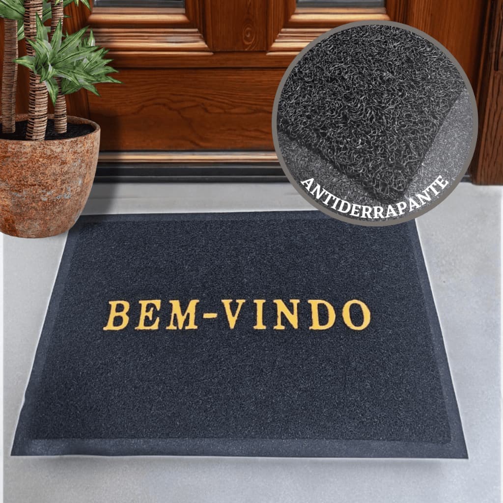 Tapete Capacho Bem Vindo Emborrachado para Porta - 50% Off