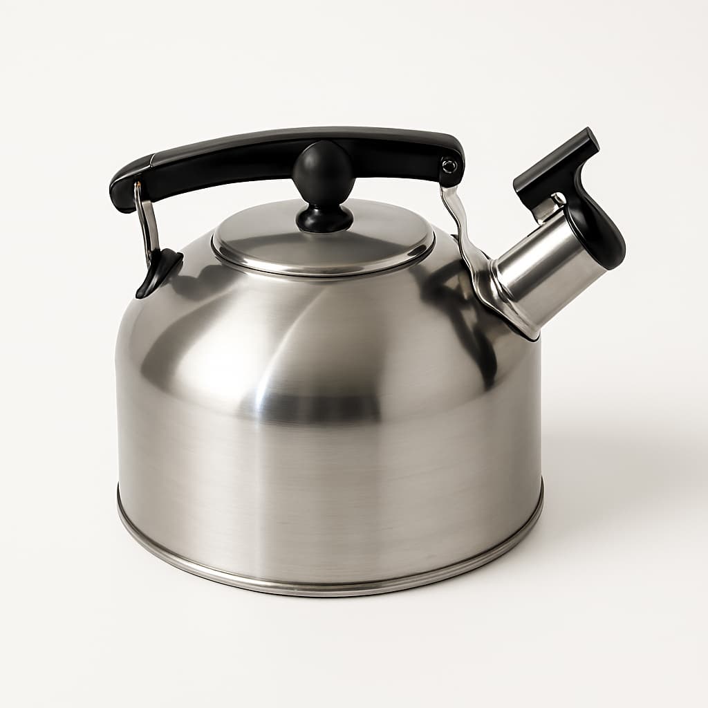 Chaleira De Aço Inox Com Apito Capacidade 2 Litros Para Fogão A Gás e Eletrico