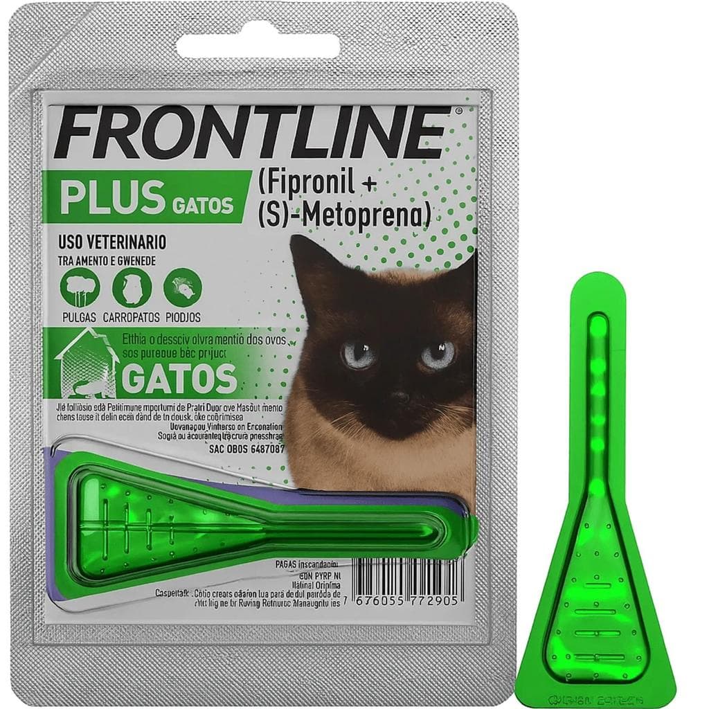 Frontline Plus Gatos Antipulgas e Carrapatos – 1 Pipeta Tópica