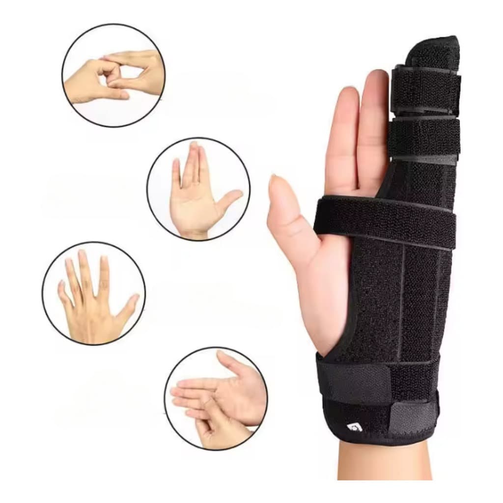 Tala Dedos Mão Anelar Mindinho Fratura Lesão Metacarpo Imobilizadora Quarto Quinto Ajustável Regulável Quebrado