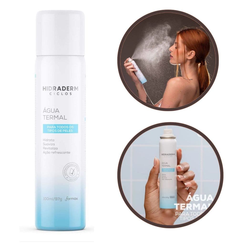 Água Termal Farmax Hidraderm Todos Os Tipos De Pele 100ml