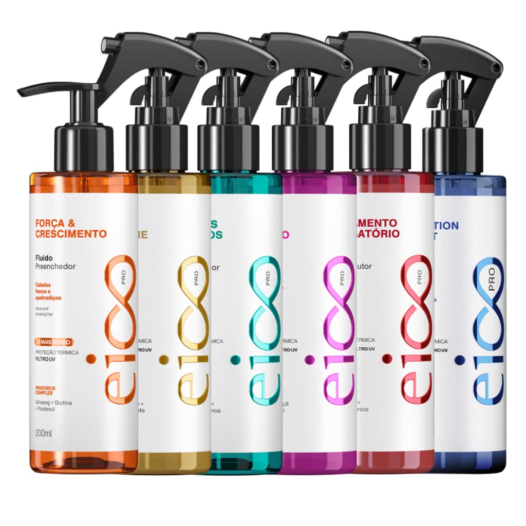 Eico Pro Spray Fluído Leave-in Finalizador Protetor Térmico Filtro Solar Hidratante 0% Frizz 200ml