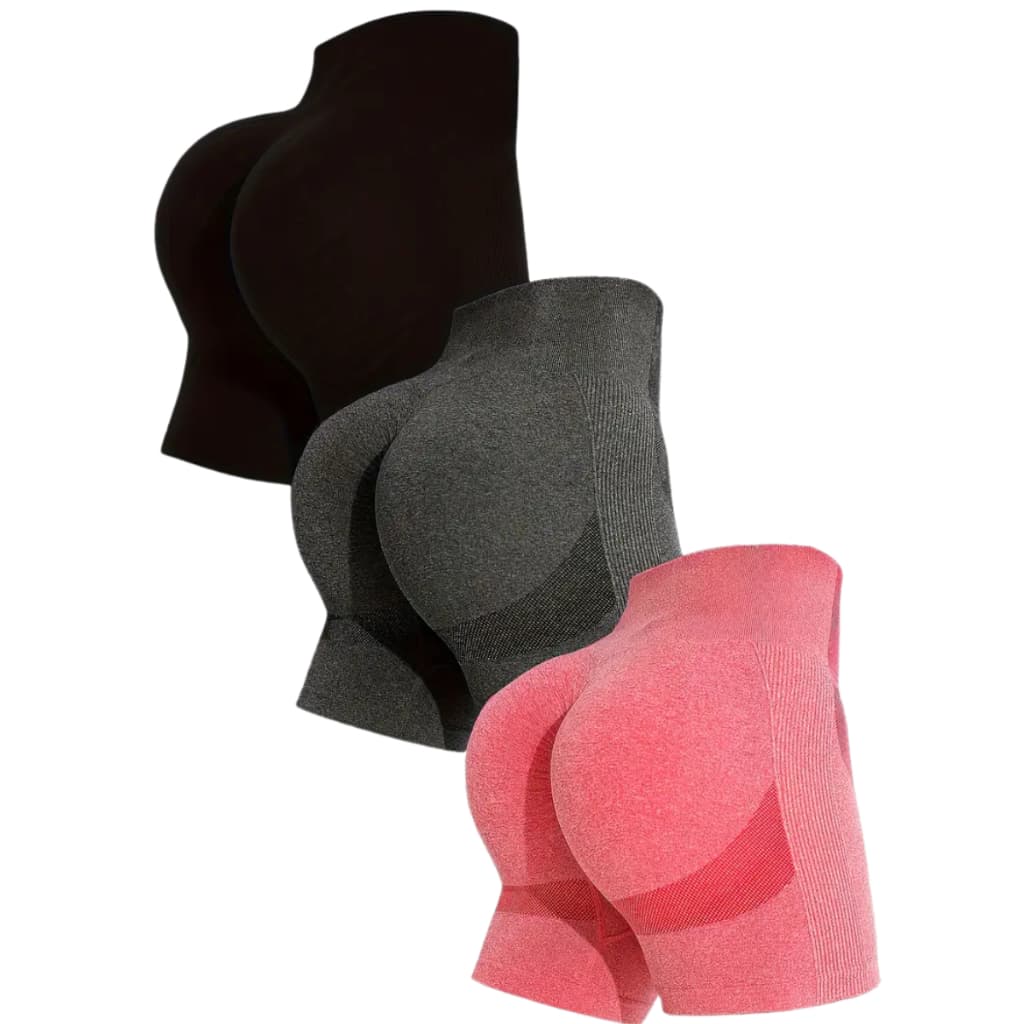 Kit 3 ou 1 Shorts Premium Levanta Bumbum Feminino Academia Yoga Fitness